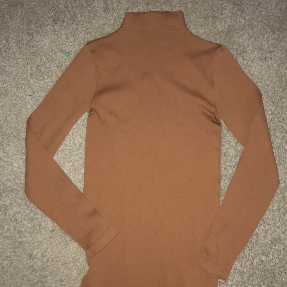 Extremely long brown body con dress￼ - Picture 2 of 4